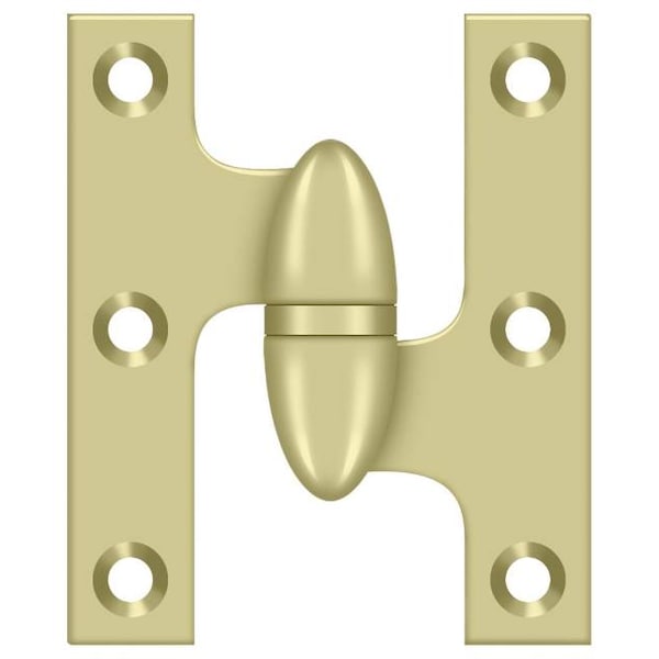 Deltana Bright Brass Knuckle Hinge - OK2520U3UNL-R
