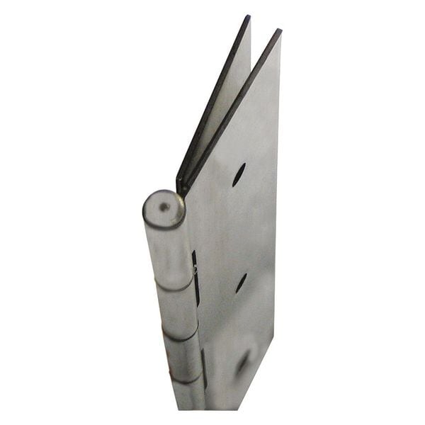Best Piano Hinge, Stainless Steel, Full Mortise Mounting, 2 3/16 in Leaf W x 95 1/8 in Leaf H, Satin - 651UL8632D