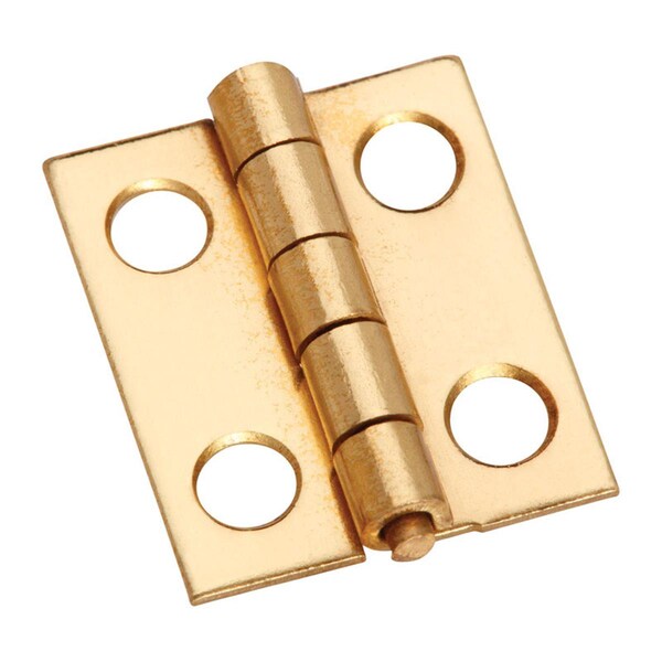 National Mfg Sales 0.75 x 0.62 in. Solid Brass Decorative Hinge , 4PK - 5701578