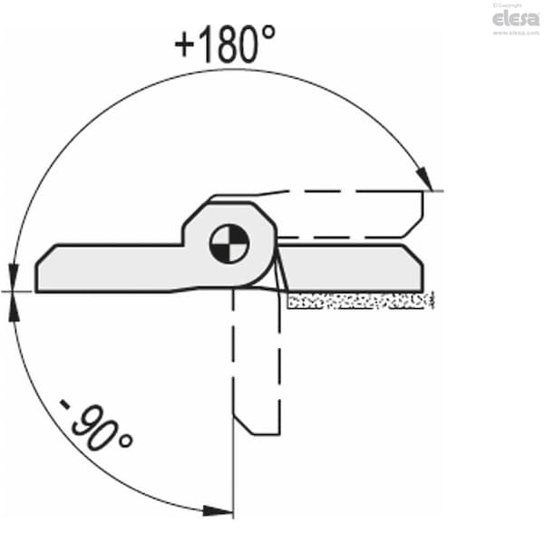 Elesa Hinges, CMM-AL-60-SH-8 - CMM-AL