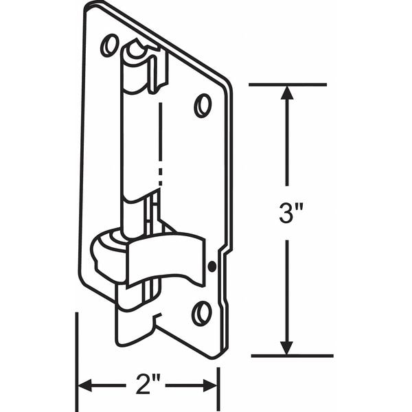 Zoro Select Butt Hinge, Steel, Full Surface Mounting, 2 in Leaf W x 3 in Leaf H, Brass Plated - 8-230