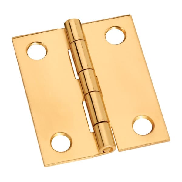 Homecare Products 1.5 x 1.25 in. Solid Brass Decorative Hinge, 2PK - HO3305010