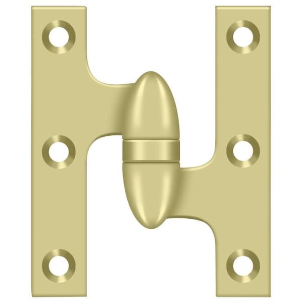 Deltana Bright Brass Door and Butt Hinge - OK3025B3UNL-R
