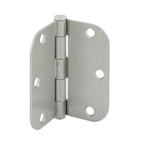 Prime-Line Door Hinge Residential Smooth Pivot, 3-1/2 in. with 5/8 in. Corners, Satin Nickel 3 Pack - U 1150853