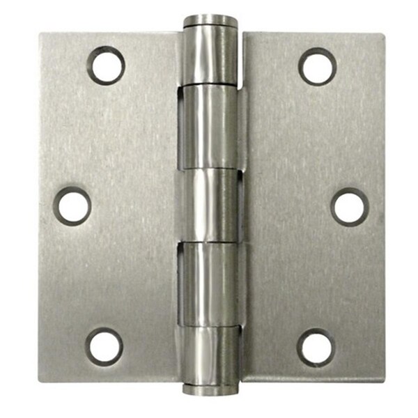 Patioplus 3.5 x 3.5 in. Heavy Duty Square Hinge, Satin Nickel - Steel - Pack of 2 - PA134486
