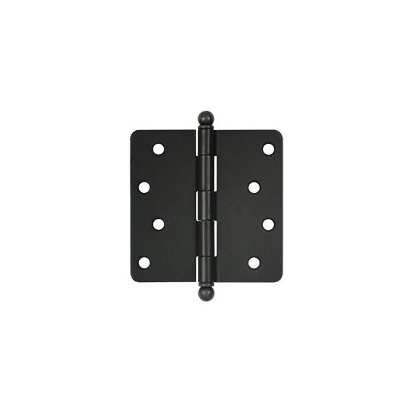 Deltana S44R410B-BT 1/4 Radius Ball Tip Door Hinge Oil-Rubbed Bronze, 10PK - S44R410B-BT-XCP10