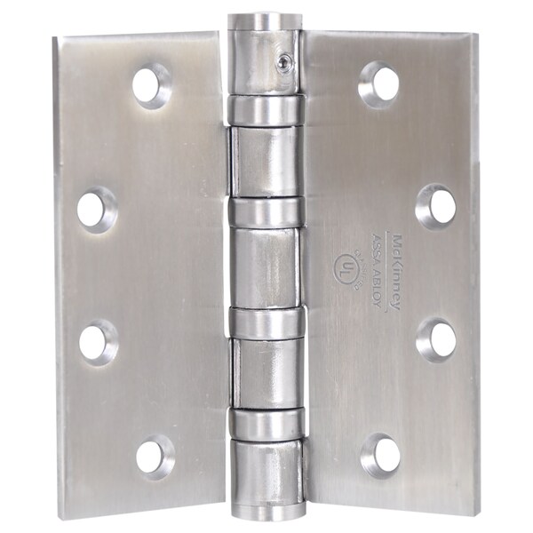 Mckinney Oil Bearing Butt Hinge, 4-1/2" x 4-1/2", US26D, NRP, Heavy, Steel Base - T4A3386 4-1/2X4-1/2 26D NRP