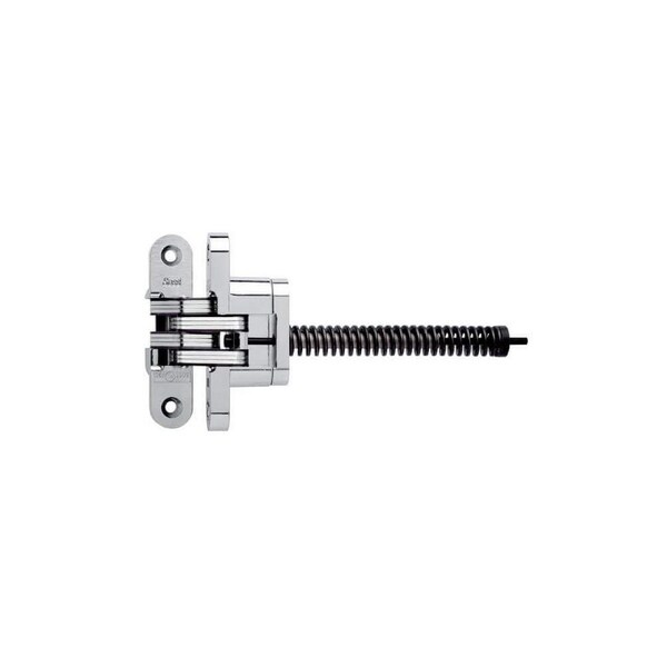 Richelieu 4 58inch 117 mm x 1inch 25 mm Full Mortise Concealed Spring Close Hinge, Satin Chrome - 421216145