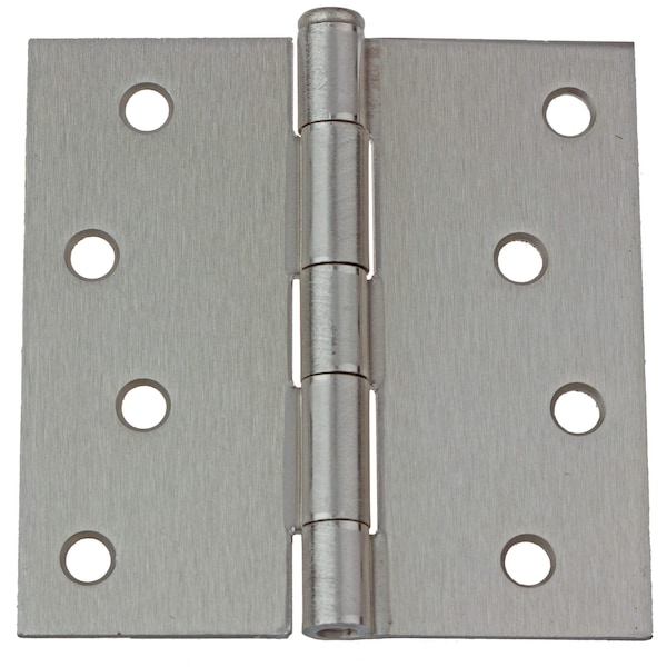 Gliderite Hardware 4 in. Satin Nickel Square Door Hinge - 4000-SN, 50PK - 4000-SN-50