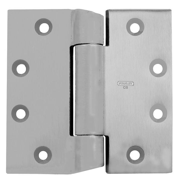 Best Door and Butt Hinge, Steel, Full Mortise Mounting, 2 1/4 in Leaf W x 5 in Leaf H, Satin Chrome - FBB168NRP 5X5 HW DOOR HINGE 26D  STL