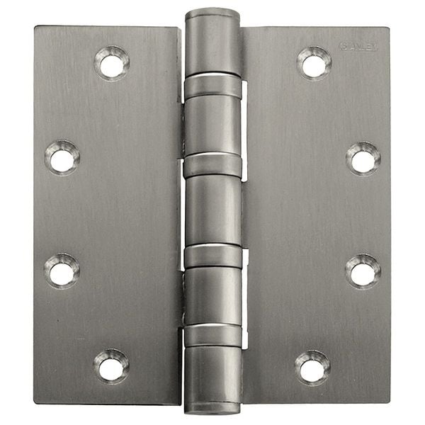 Best Door and Butt Hinge, Steel, Full Mortise Mounting, 2 1/4 in Leaf W x 5 in Leaf H, Satin Chrome - FBB168NRP 5X5 HW DOOR HINGE 26D  STL