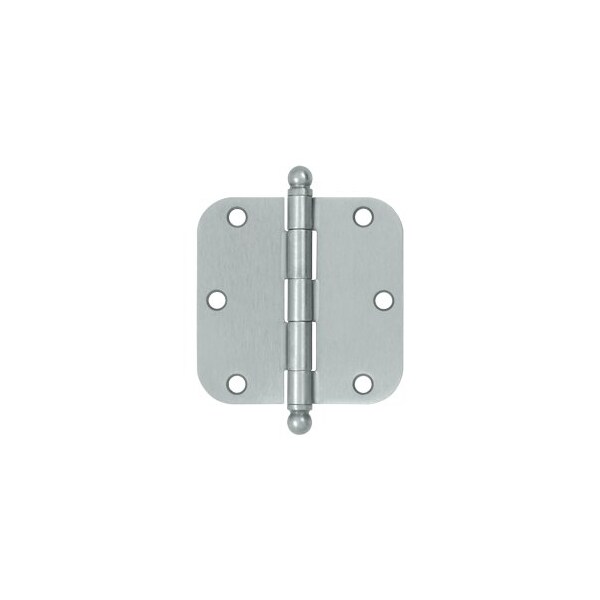 Deltana S35R526D-BT Ball Tip 5/8 Radius Hinge Brushed Chrome, 10PK pairs - S35R526D-BT-XCP10