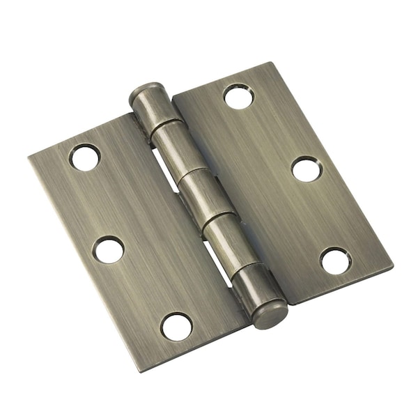 Richelieu 2Pack 3 12inch 89 mm Full Mortise Butt Hinge, Antique Brass - 821ABB