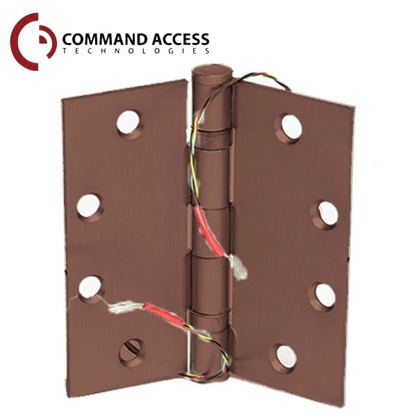 Command Access Energy Transfer Hinge, 4-1/2 In. by 4-1/2 In., 5 Knuckle Standard Weight, 4 Wire, 26 Guage, Oxidized - CAT-ETH4W4545-613-CH-BB79-4FT