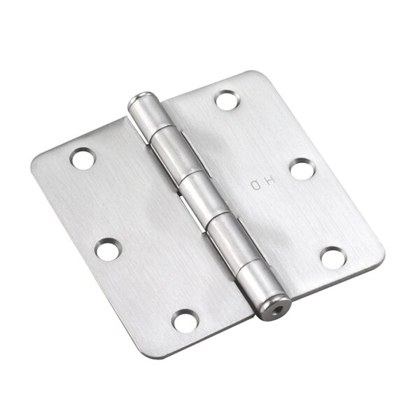 Richelieu 2Pack 3 12inch 89 mm Full Mortise Butt Hinge  14 Radius, Brushed Chrome - 2821BCB