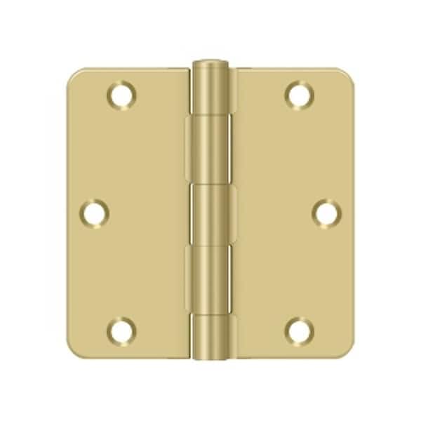 Deltana Satin Brass Door and Butt Hinge - S35R4BK3/4