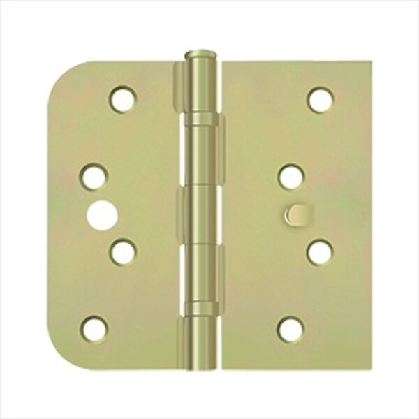 Deltana Left Hand 4 x 4-1/4 x 5/8 Radius x SQ Hinge; Security Stud; Zinc Dichromate Finish - S41/4058B2DL-S