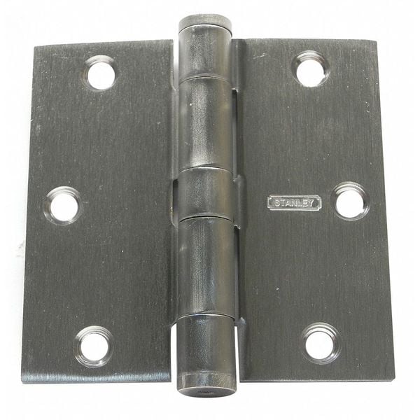 Best Door and Butt Hinge, Stainless Steel, Full Mortise Mounting, 1 1/2 in Leaf W x 3 1/2 in Leaf H - CB191 3 5X3 5 FM SW DOOR HINGE 32D  STS