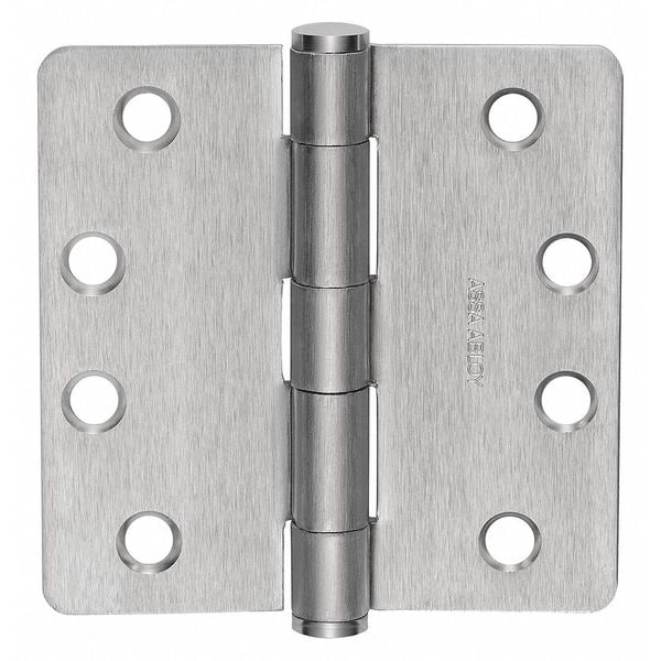 Mckinney Butt Hinge, Steel, Flush Mounting, 1 11/16 in Leaf W x 4 in Leaf H, Satin Chrome - 55521