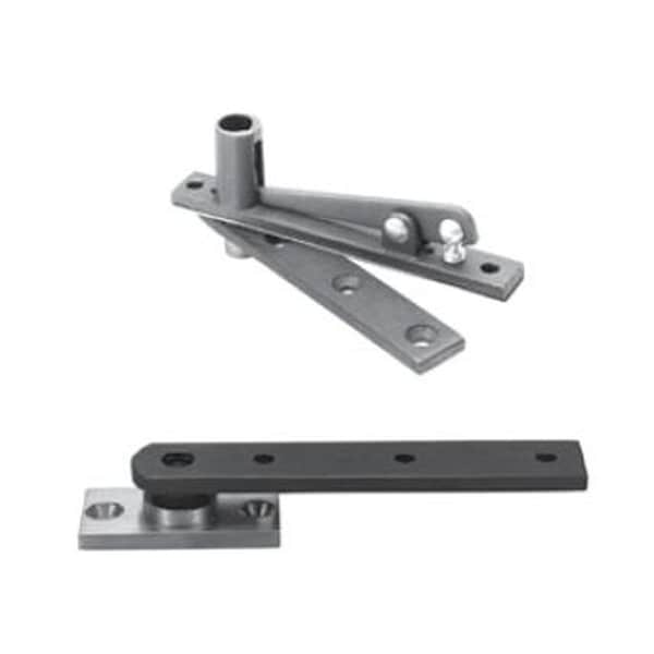 Rixson 1283426D 3/4" Floor Mount Center Hung Pivot Set with 320 Top Pivot Satin Chrome - 1283426D