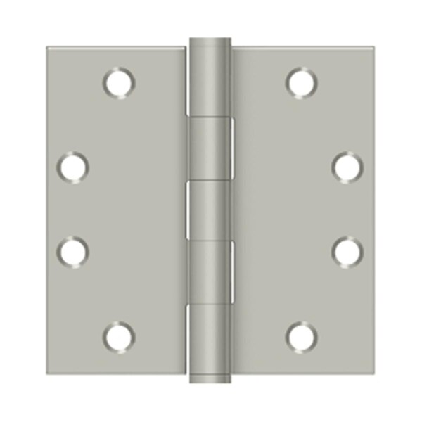 Dendesigns 4.5 x 4.5 in. Heavy Duty Square Hinge, Brushed Nickel - DE962022