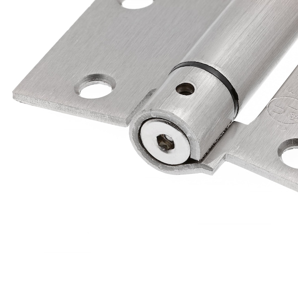 Prime-Line Door Hinge Commercial UL Adjust Self-Close, 3-1/2 in. with Sq. Corners, Satin Nickel 3 Pack - U 1158253