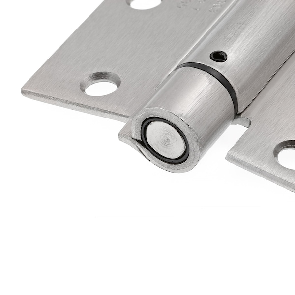 Prime-Line Door Hinge Commercial UL Adjust Self-Close, 3-1/2 in. with Sq. Corners, Satin Nickel 3 Pack - U 1158253