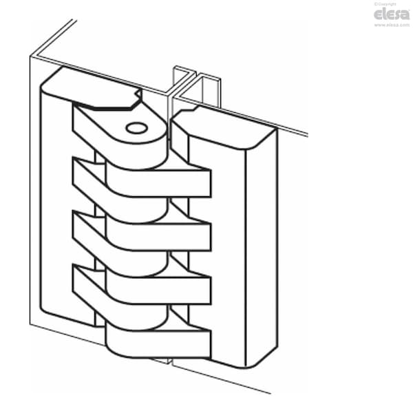 Elesa Hinges with slotted holes of adjustment, CFA.65-SL-HV - CFA-SL