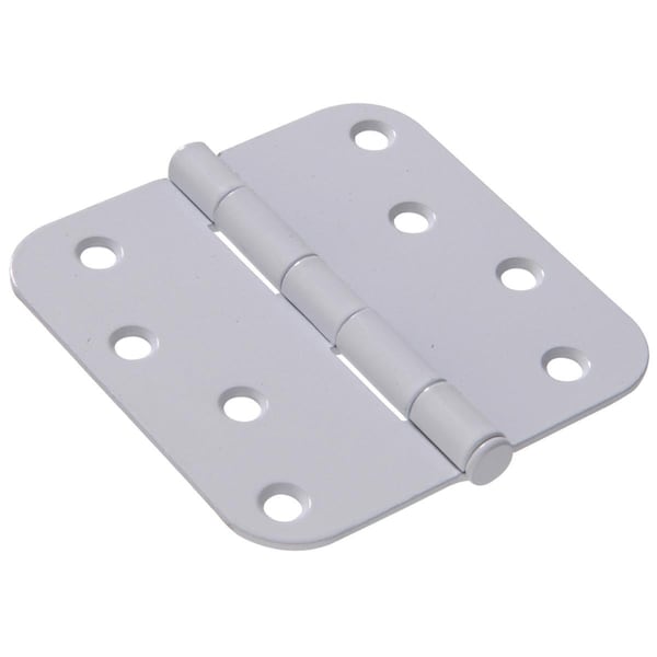 Ornatus Outdoors 0.625 x 4 in. Carded Round Corner Full Mortise Hinges, White - OR1639614
