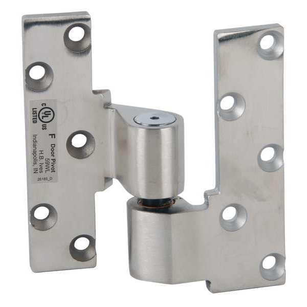 Ives Pivot Hinge, Stainless Steel, Full Mortise Mounting, 1 5/16 in Leaf W x 7 1/4 in Leaf H - 7230F INT RH US32D