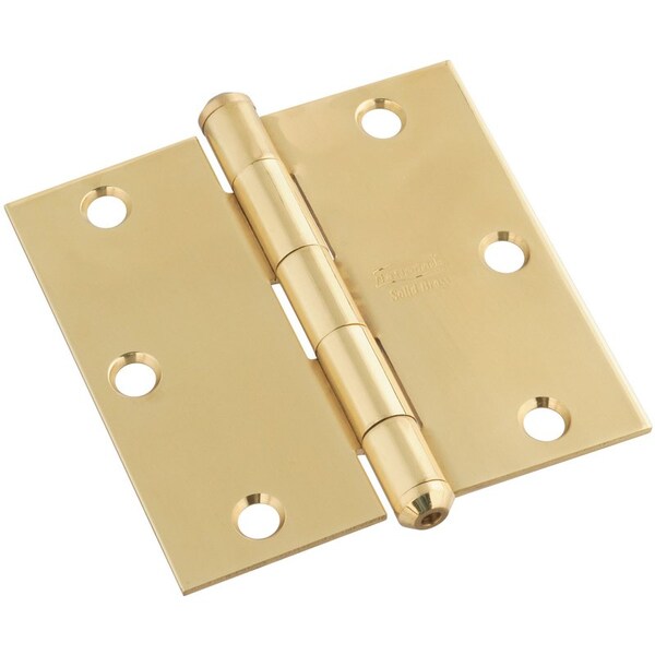 National Hardware National Hardware 3-1/2 in. L Brass-Plated Door Hinge 1 pk - N195-685