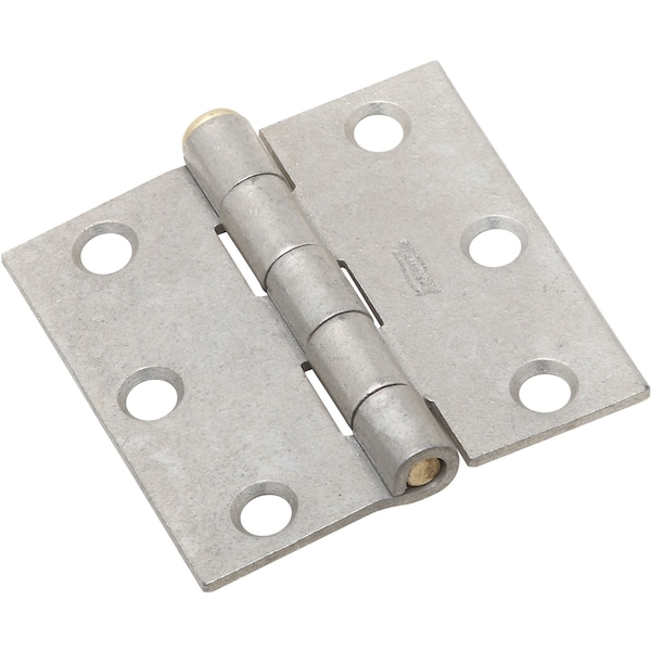 National Hardware National Hardware 2-1/2 in. W X 2-1/2 in. L Galvanized Silver Steel Broad Hinge 2 pk - N208-827