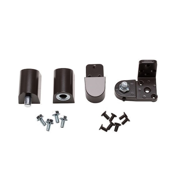 Global Door Controls Pitco Style 3/4 in. Left Hand Offset Door Pivot Hinge Set for Adams Rite Type Storefront Door in Duronodic - TH1114KM-LH-DU