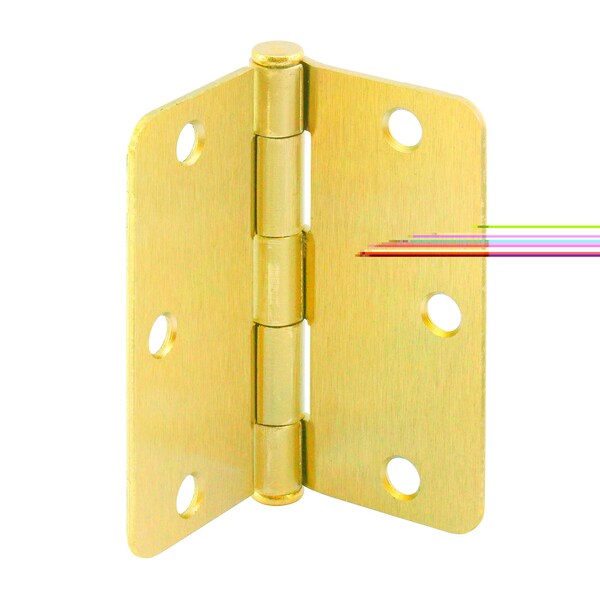 Prime-Line Door Hinge Residential Smooth Pivot, 3-1/2 in. with 1/4 in. Corners, Satin Nickel 12 Pack - U 11505612