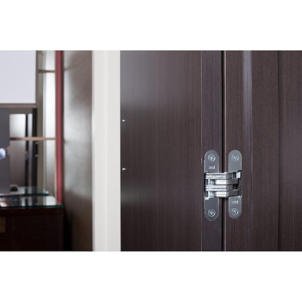 Richelieu 1 916inch 39 mm x 12inch 13 mm Full Mortise Concealed Hinge, Satin Chrome, PR - 420303145