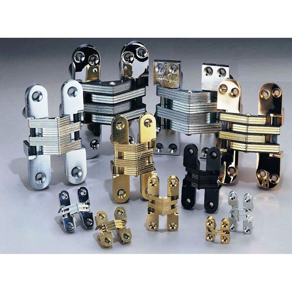 Richelieu 2 34inch 70 mm x 58inch 16 mm Full Mortise Concealed Hinge, Satin Brass - 429208160