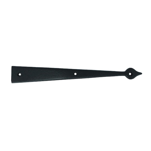 Wood Shutter Hardware Large Faux Strap Hinge, Black - 30-14-88645