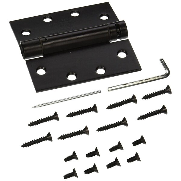 Patioplus 4.5 x 4.5 in. Spring Hinge Steel Oil Rubbed Bronze - PA561966