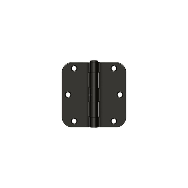 Deltana 3-1/2 x 3-1/2 x 5/8 Radius Hinge; Heavy Duty; Oil Rubbed Bronze Finish - S35R5N10B
