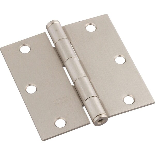National 3 In. Satin Nickel Square Door Hinge - N830250