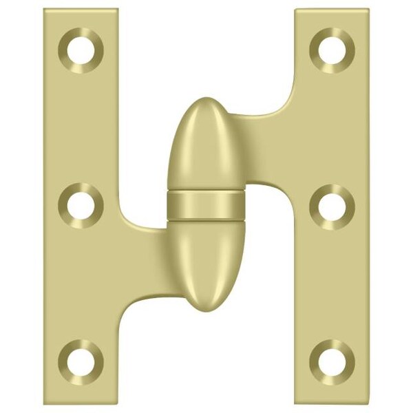 Deltana Bright Brass Knuckle Hinge, Holes per Leaf: 4 - OK5032B3UNL-L