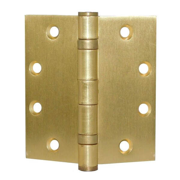 Heat Wave BB74545-633 4.5 x 4.5 in. Brushed Brass Ball Bearing Hinge - Brushed Brass - 4.5in. x 4.5in. - HE2949024