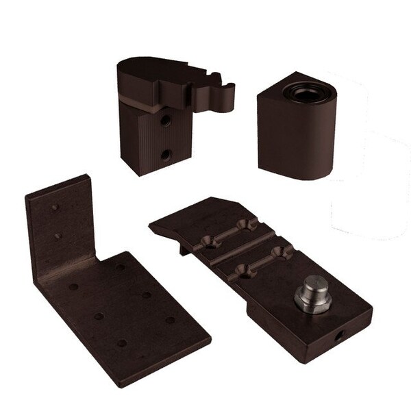 Global Door Controls Aldora Style 3/4 in. Right Hand Offset Door Pivot Hinge Set for Adams Rite Type Storefront Door in Duronodic - TH1116-RH-DU