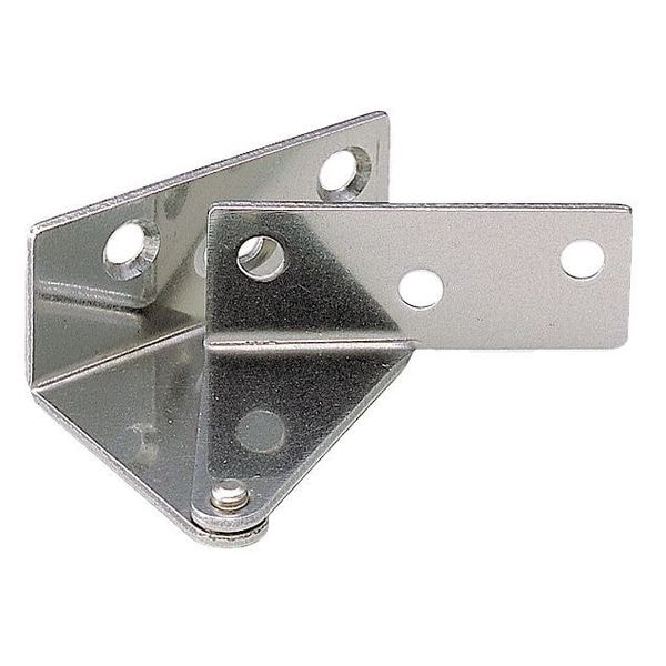 Lamp Pivot Hinge, 430 Stainless Steel, Screw on Mounting, 1 5/8 in Leaf W x 11/16 in Leaf H, Plain - WP-1L