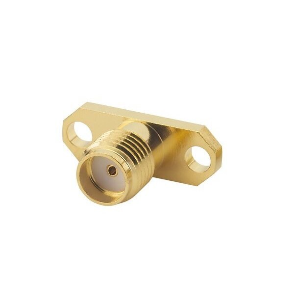 Taoglas Rf Connectors / Coaxial Connectors Sma Straight Panel Mount, Jack, Gold, 50O, 2 Mounting Holes,  - PCB.SMAFST.2H.A.HT