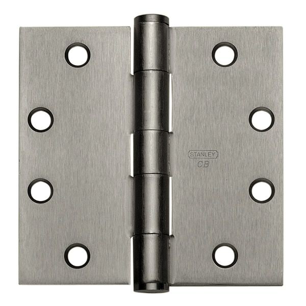 Best Door and Butt Hinge, Steel, Full Mortise Mounting, 1 3/4 in Leaf W x 4 in Leaf H, Satin Chrome - CB179 4 5X4 FM STDWT DOOR HINGE 26D  STL