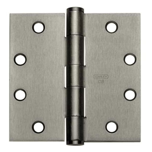 Best Door and Butt Hinge, Steel, Full Mortise Mounting, 1 3/4 in Leaf W x 4 in Leaf H, Satin Chrome - CB179 4 5X4 FM STDWT DOOR HINGE 26D  STL