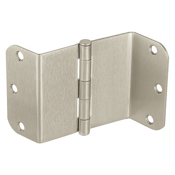 Mckinney Swing Clear Hinge, Steel, Flush Mounting, 1 1/4 in Leaf W x 3 1/2 in Leaf H, Satin Nickel - 3 1/2 T2895 US15 5/8RC NL