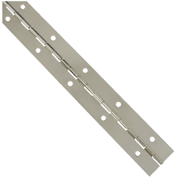 National Steel 1-1/2 In. x 12 In. Nickel Continuous Hinge - N265389
