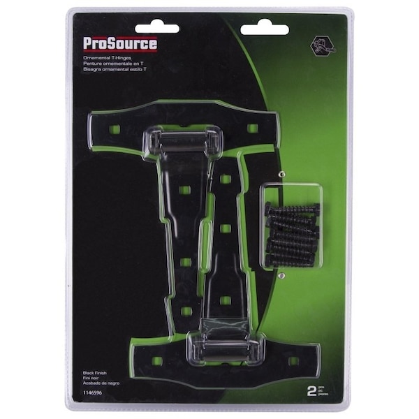 Prosource T-Hinge, Steel, Black, Loose Pin Pin, 180 deg Range of Motion, 55 Pair lb - 33147PKB-PS